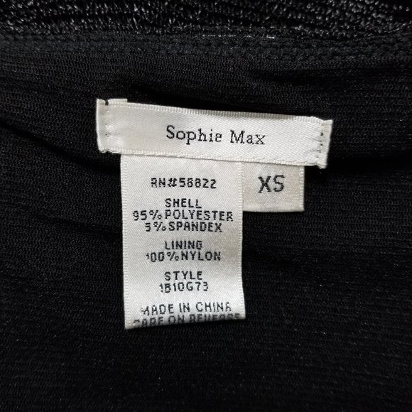 Sophie Max top XS tiered ruffle lined knit short sleeve 1B10G73 stretch - Picture 10 of 11